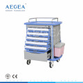 AG-MT001A1 Haute qualité abs simple flexible d&#39;urgence médicale trolley